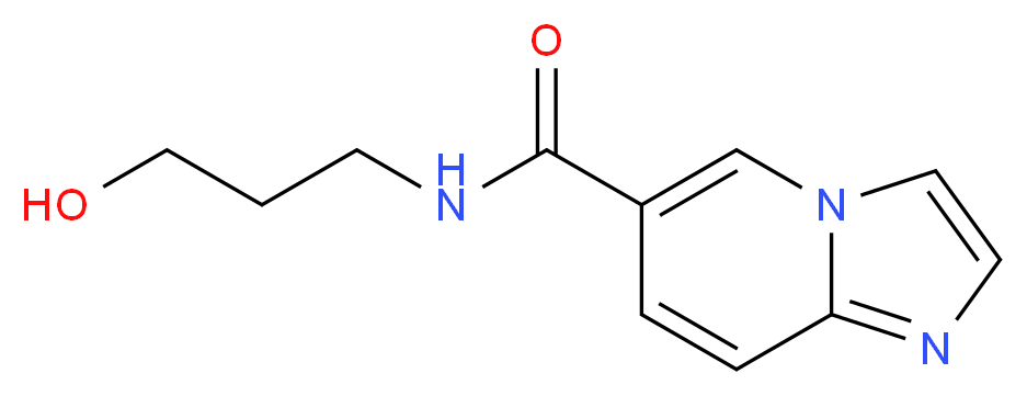 N-(3-hydroxypropyl)imidazo[1,2-a]pyridine-6-carboxamide_分子结构_CAS_937601-93-9