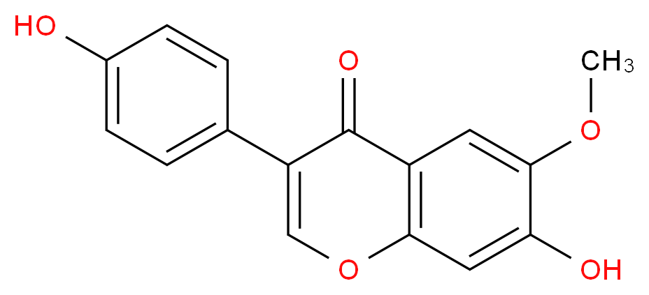 7-hydroxy-3-(4-hydroxyphenyl)-6-methoxy-4H-chromen-4-one_分子结构_CAS_40957-83-3