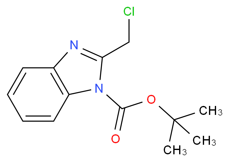 1-(tert-Butoxycarbonyl)-2-(chloromethyl)-benzimidazole_分子结构_CAS_163798-87-6)