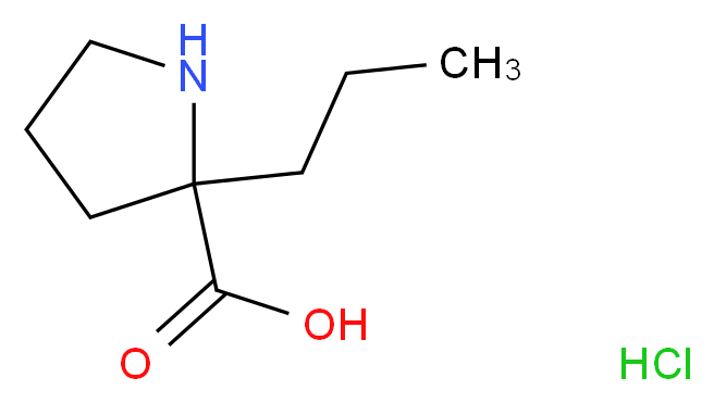 2-propylpyrrolidine-2-carboxylic acid hydrochloride_分子结构_CAS_637020-45-2