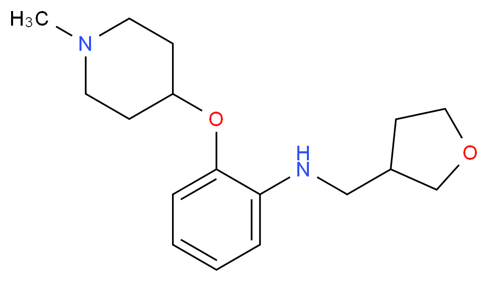 2-[(1-methyl-4-piperidinyl)oxy]-N-(tetrahydro-3-furanylmethyl)aniline_分子结构_CAS_)