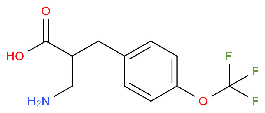 3-amino-2-{[4-(trifluoromethoxy)phenyl]methyl}propanoic acid_分子结构_CAS_910443-94-6