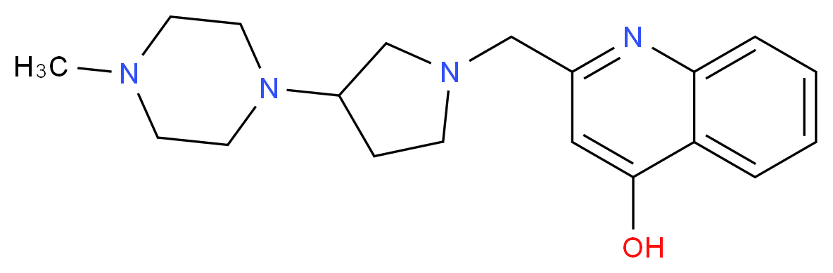 2-{[3-(4-methylpiperazin-1-yl)pyrrolidin-1-yl]methyl}quinolin-4-ol_分子结构_CAS_)