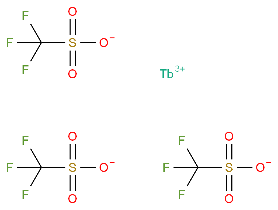 三氟甲烷磺酸铽(III)_分子结构_CAS_148980-31-8)