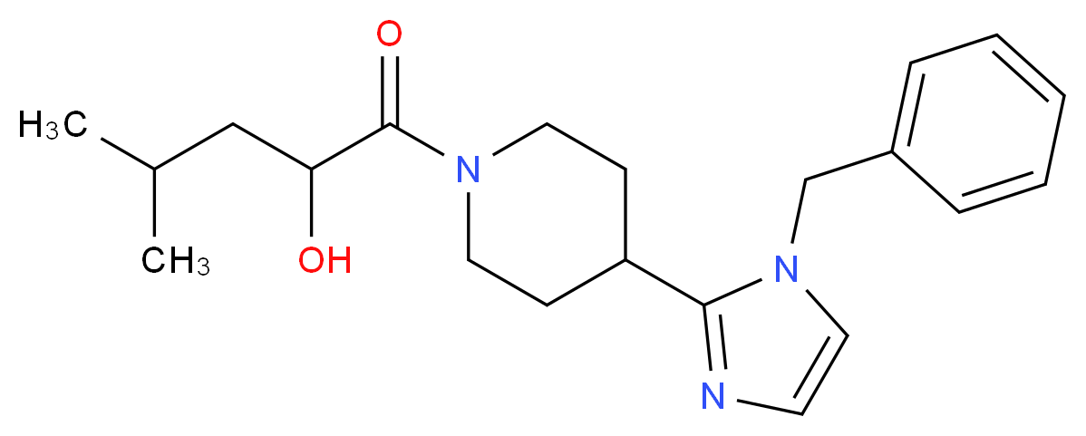 1-[4-(1-benzyl-1H-imidazol-2-yl)-1-piperidinyl]-4-methyl-1-oxo-2-pentanol_分子结构_CAS_)
