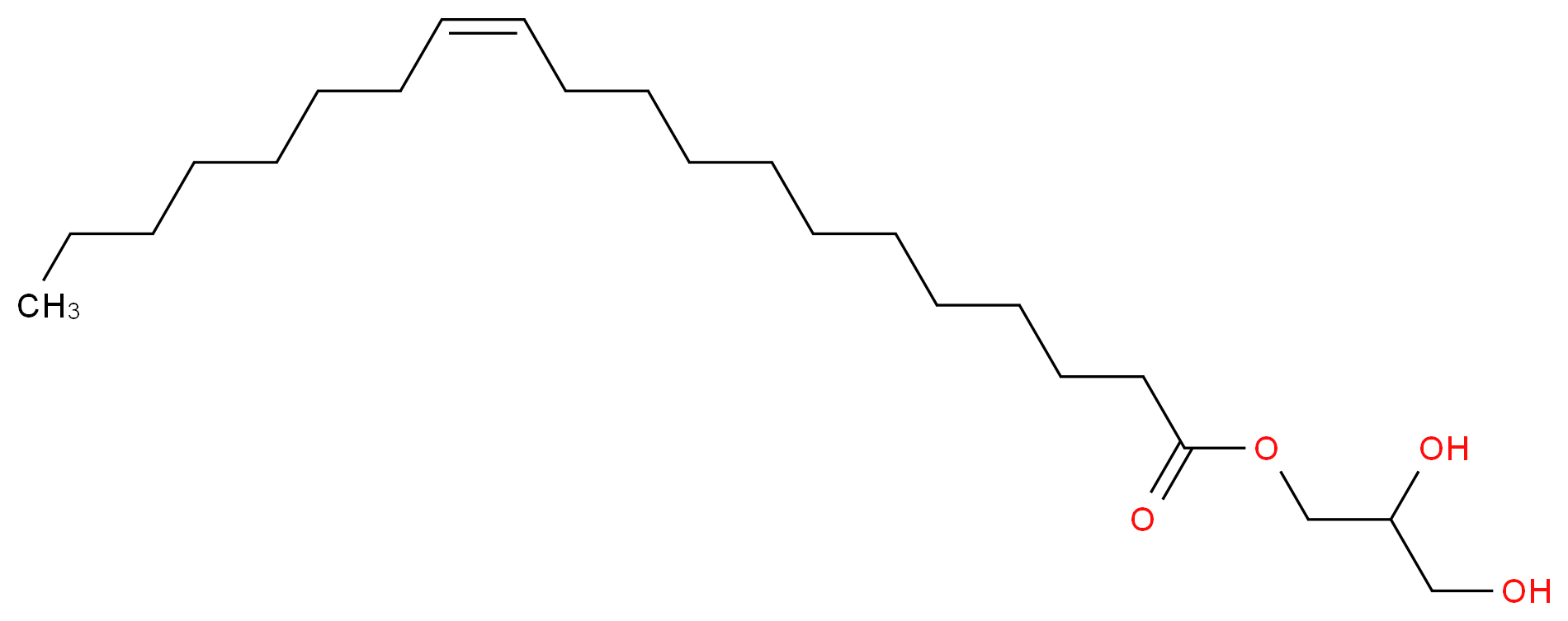 2,3-dihydroxypropyl (12Z)-icos-12-enoate_分子结构_CAS_62207-88-9