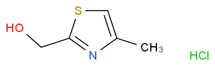 (4-methyl-1,3-thiazol-2-yl)methanol hydrochloride_分子结构_CAS_13750-63-5