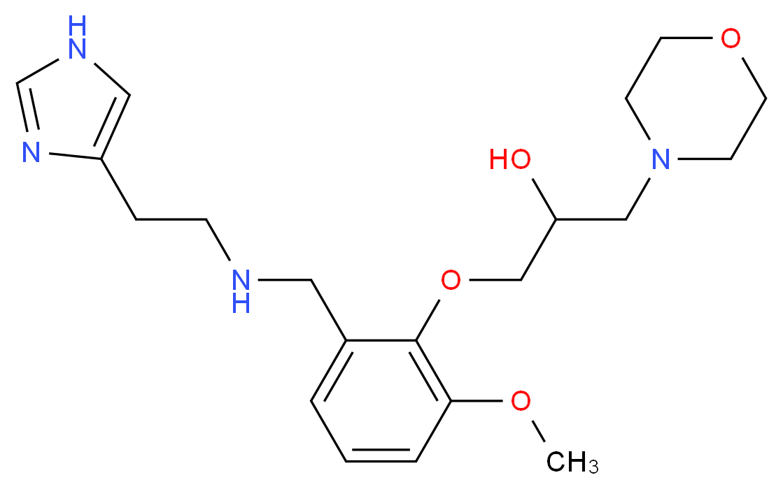 1-[2-({[2-(1H-imidazol-4-yl)ethyl]amino}methyl)-6-methoxyphenoxy]-3-(4-morpholinyl)-2-propanol_分子结构_CAS_)