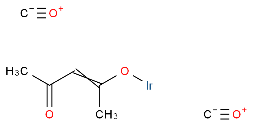 二羰基乙酰丙酮铱(I)_分子结构_CAS_14023-80-4)