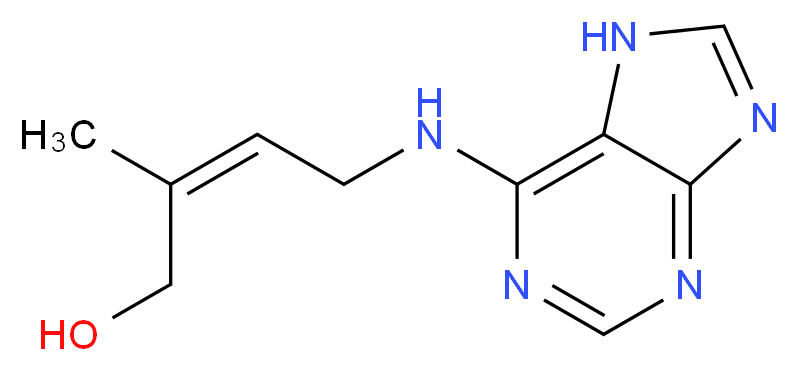 (2Z)-2-methyl-4-[(7H-purin-6-yl)amino]but-2-en-1-ol_分子结构_CAS_32771-64-5