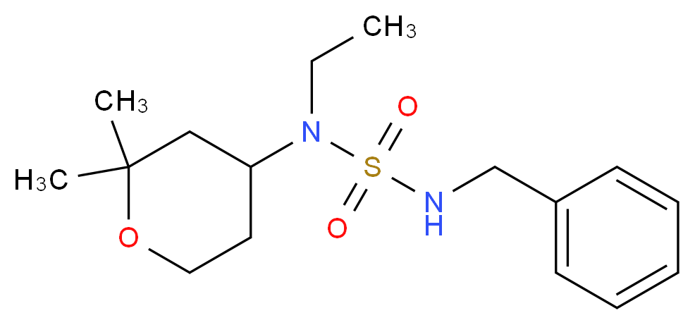 N'-benzyl-N-(2,2-dimethyltetrahydro-2H-pyran-4-yl)-N-ethylsulfamide_分子结构_CAS_)
