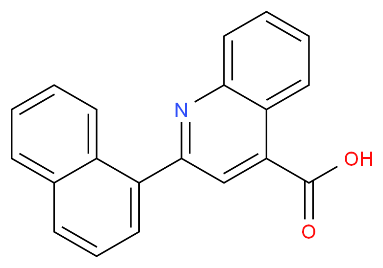2-Naphthalen-1-yl-quinoline-4-carboxylic acid_分子结构_CAS_6265-23-2)