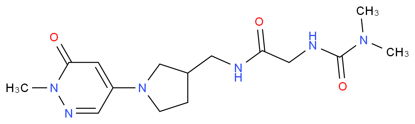 N~2~-[(dimethylamino)carbonyl]-N~1~-{[1-(1-methyl-6-oxo-1,6-dihydro-4-pyridazinyl)-3-pyrrolidinyl]methyl}glycinamide_分子结构_CAS_)