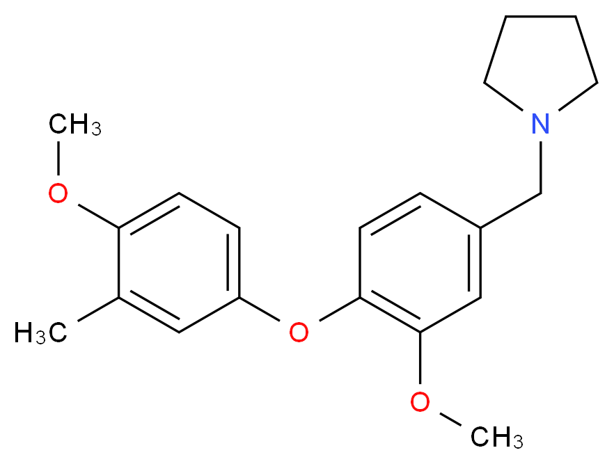 1-[3-methoxy-4-(4-methoxy-3-methylphenoxy)benzyl]pyrrolidine_分子结构_CAS_)