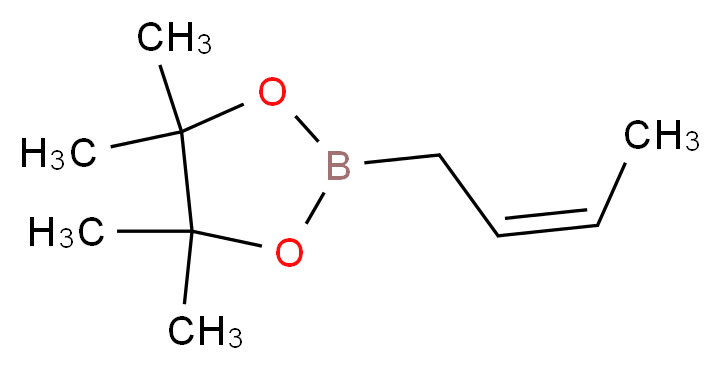 2-[(2Z)-but-2-en-1-yl]-4,4,5,5-tetramethyl-1,3,2-dioxaborolane_分子结构_CAS_69611-01-4