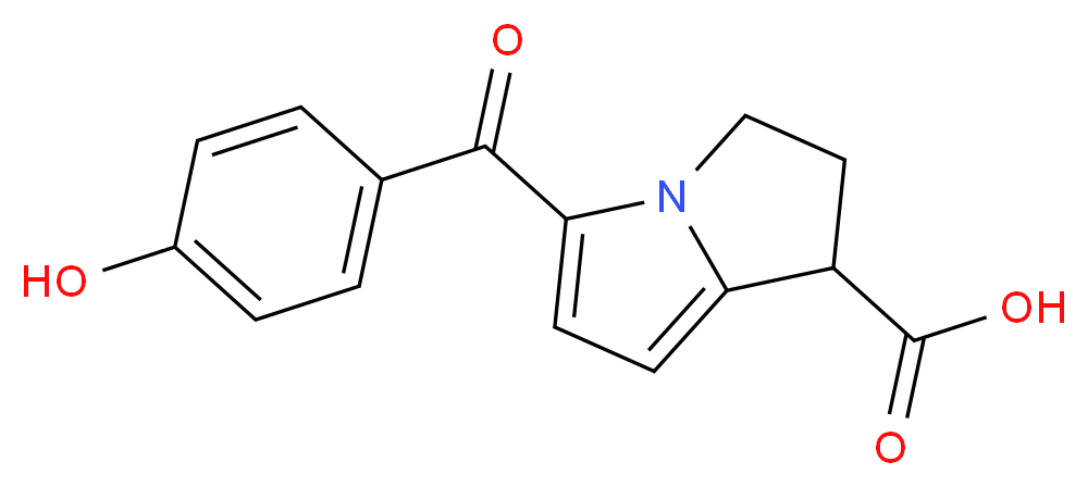 5-(4-hydroxybenzoyl)-2,3-dihydro-1H-pyrrolizine-1-carboxylic acid_分子结构_CAS_111930-01-9