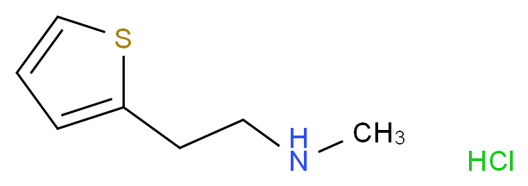 N-Methyl-2-(2-thienyl)ethanamine hydrochloride_分子结构_CAS_106891-32-1)