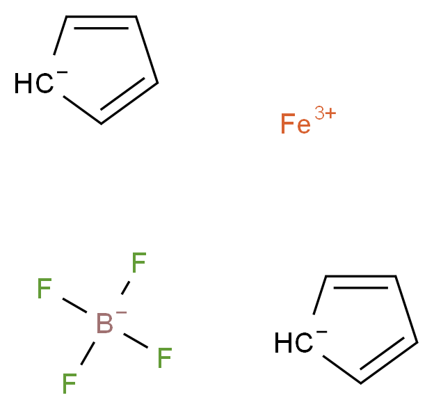 iron(3+) ion bis(cyclopenta-2,4-dien-1-ide) tetrafluoroboranuide_分子结构_CAS_1282-37-7