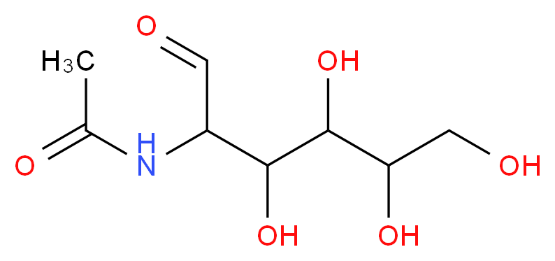 N-(3,4,5,6-tetrahydroxy-1-oxohexan-2-yl)acetamide_分子结构_CAS_20880-45-9