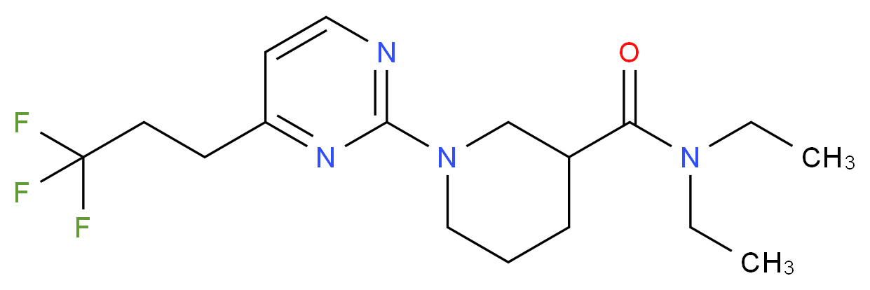 N,N-diethyl-1-[4-(3,3,3-trifluoropropyl)pyrimidin-2-yl]piperidine-3-carboxamide_分子结构_CAS_)