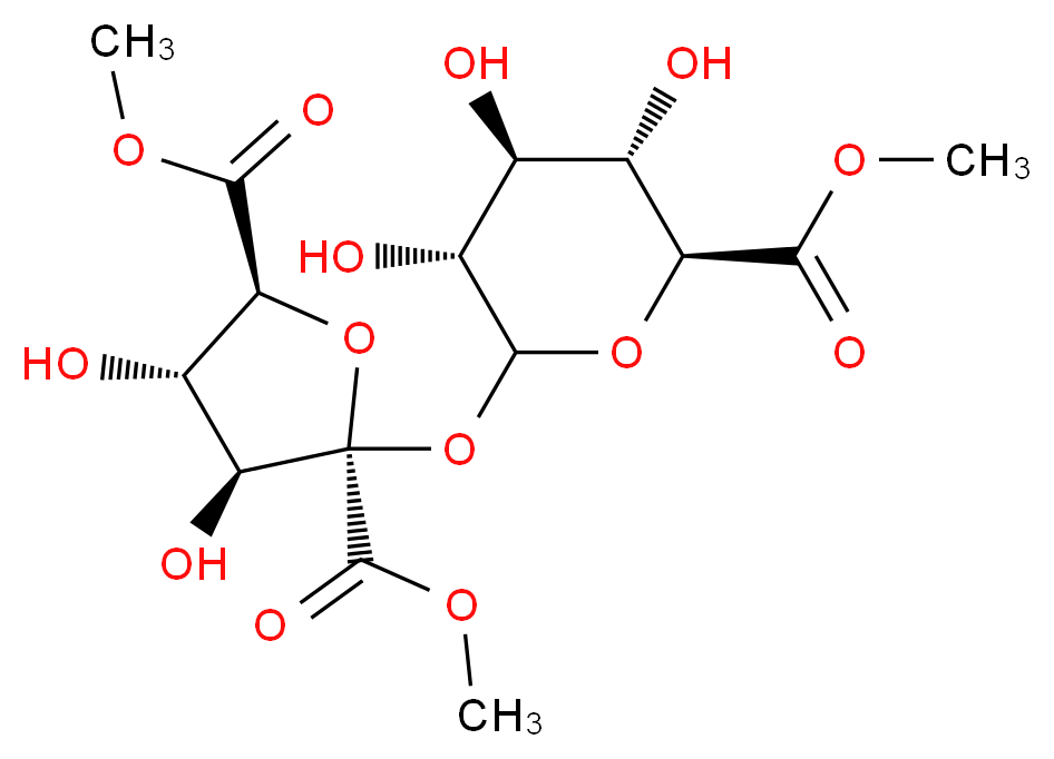 2,5-dimethyl (2R,3S,4S,5S)-3,4-dihydroxy-2-{[(3R,4S,5S,6S)-3,4,5-trihydroxy-6-(methoxycarbonyl)oxan-2-yl]oxy}oxolane-2,5-dicarboxylate_分子结构_CAS_289711-92-8