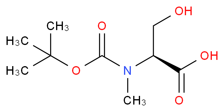 Boc-N-Me-Ser-OH_分子结构_CAS_101772-29-6)