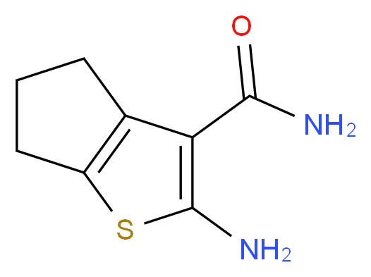 2-Amino-5,6-dihydro-4H-cyclopenta[b]thiophene-3-carboxylic acid amide_分子结构_CAS_77651-38-8)