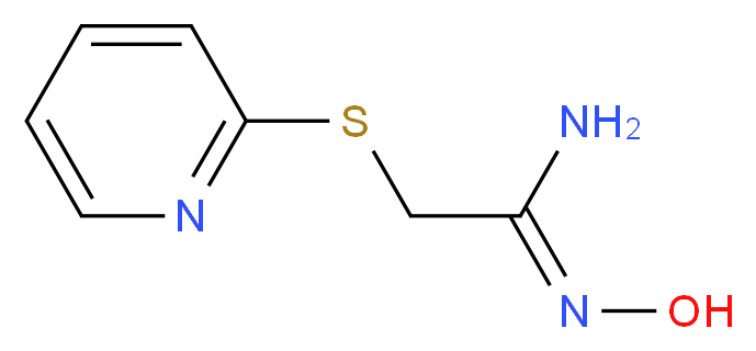 (Z)-N'-hydroxy-2-(pyridin-2-ylsulfanyl)ethenimidamide_分子结构_CAS_479080-09-6