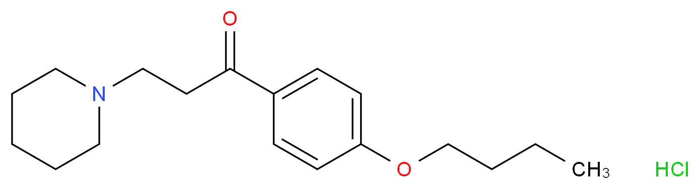 1-(4-butoxyphenyl)-3-(piperidin-1-yl)propan-1-one hydrochloride_分子结构_CAS_536-43-6