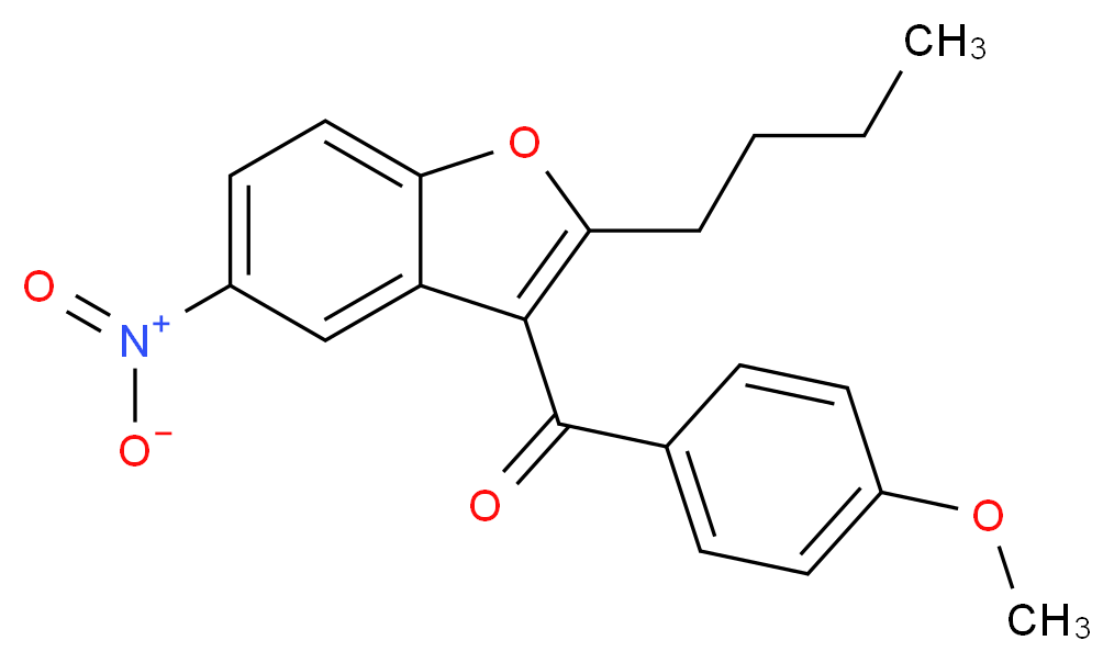 2-butyl-3-(4-methoxybenzoyl)-5-nitro-1-benzofuran_分子结构_CAS_141627-42-1