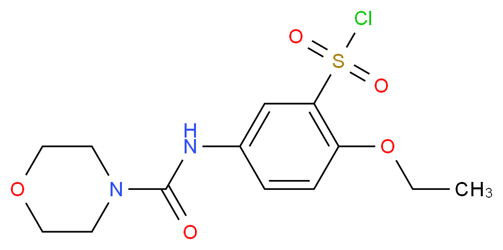 2-Ethoxy-5-[(morpholine-4-carbonyl)-amino]-benzenesulfonyl chloride_分子结构_CAS_680618-10-4)