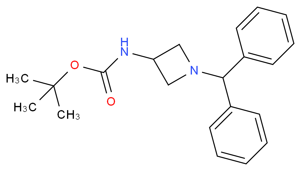 tert-butyl N-[1-(diphenylmethyl)azetidin-3-yl]carbamate_分子结构_CAS_91189-18-3