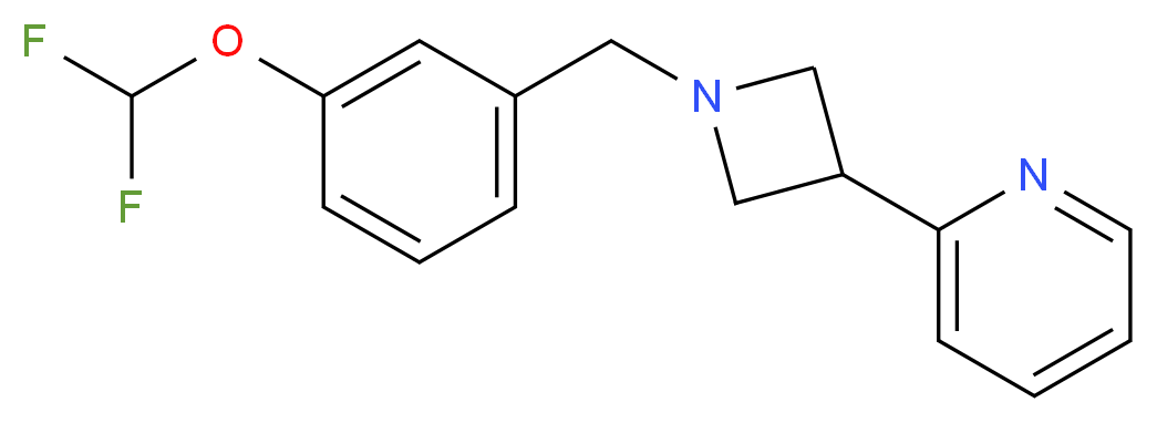 2-{1-[3-(difluoromethoxy)benzyl]-3-azetidinyl}pyridine_分子结构_CAS_)