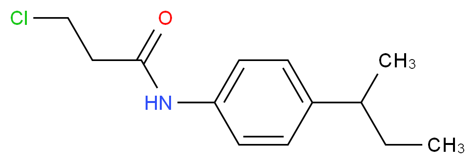 N-[4-(butan-2-yl)phenyl]-3-chloropropanamide_分子结构_CAS_20331-29-7