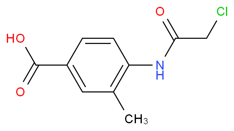 4-[(chloroacetyl)amino]-3-methylbenzoic acid_分子结构_CAS_874590-15-5)