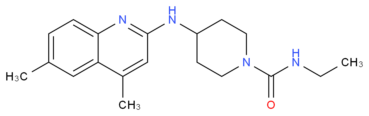 4-[(4,6-dimethylquinolin-2-yl)amino]-N-ethylpiperidine-1-carboxamide_分子结构_CAS_)