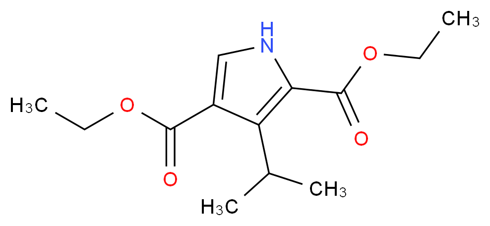 2,4-diethyl 3-(propan-2-yl)-1H-pyrrole-2,4-dicarboxylate_分子结构_CAS_651744-38-6