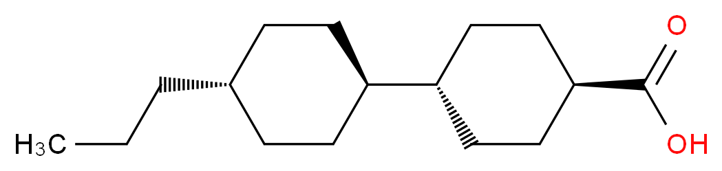 trans-4'-Propyl-(1,1'-bicyclohexyl)-4-carboxylic Acid_分子结构_CAS_65355-32-0)
