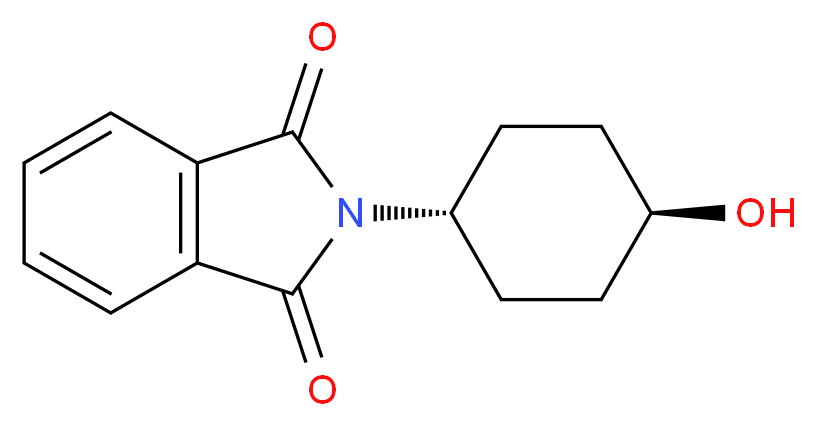 2-(trans-4-Hydroxycyclohexyl)isoindoline-1,3-dione_分子结构_CAS_99337-98-1)