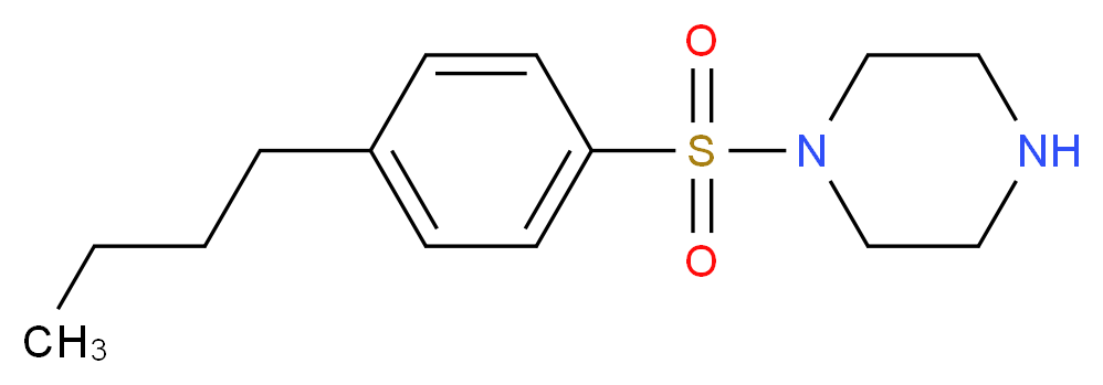 1-[(4-Butylphenyl)sulfonyl]piperazine_分子结构_CAS_)