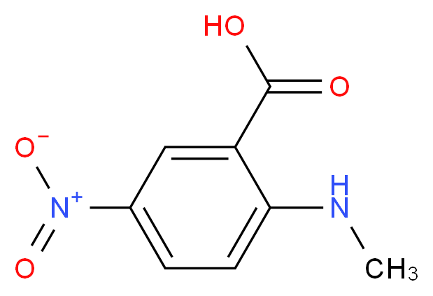 2-(methylamino)-5-nitrobenzoic acid_分子结构_CAS_3484-33-1