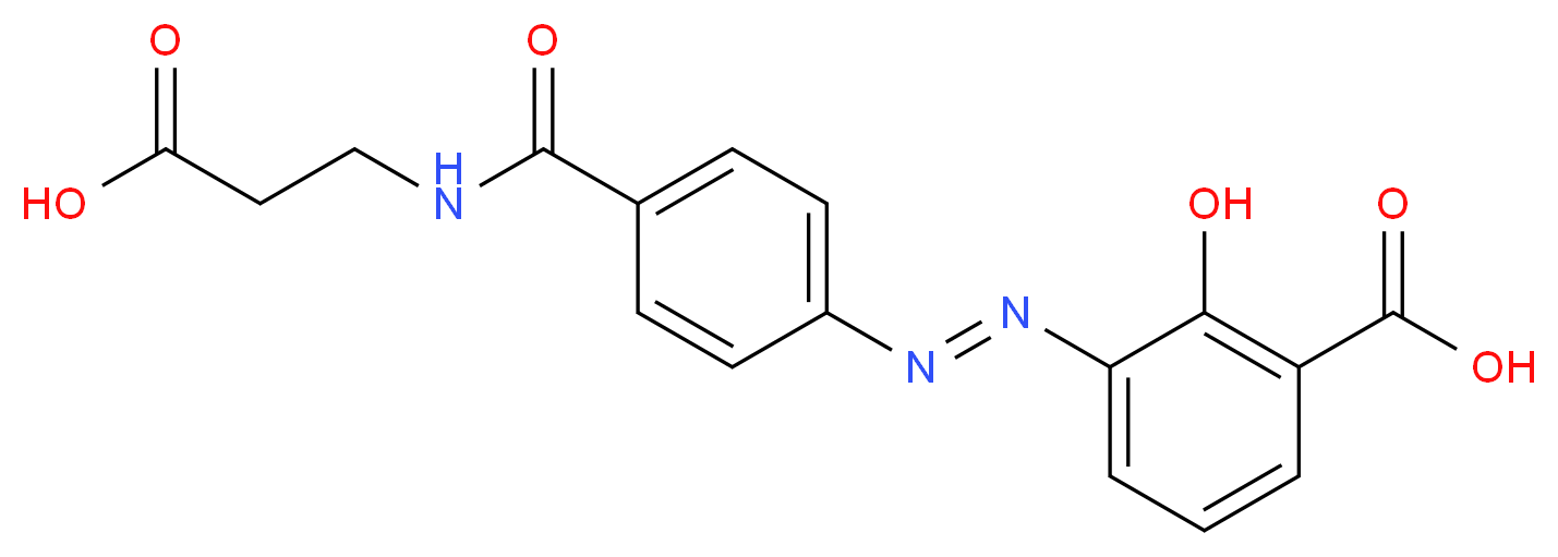 3-[(E)-2-{4-[(2-carboxyethyl)carbamoyl]phenyl}diazen-1-yl]-2-hydroxybenzoic acid_分子结构_CAS_1242567-09-4