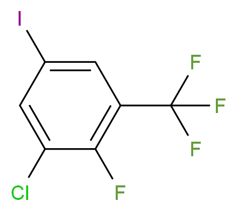 1-Chloro-2-fluoro-5-iodo-3-(trifluoromethyl)benzene_分子结构_CAS_928783-87-3)