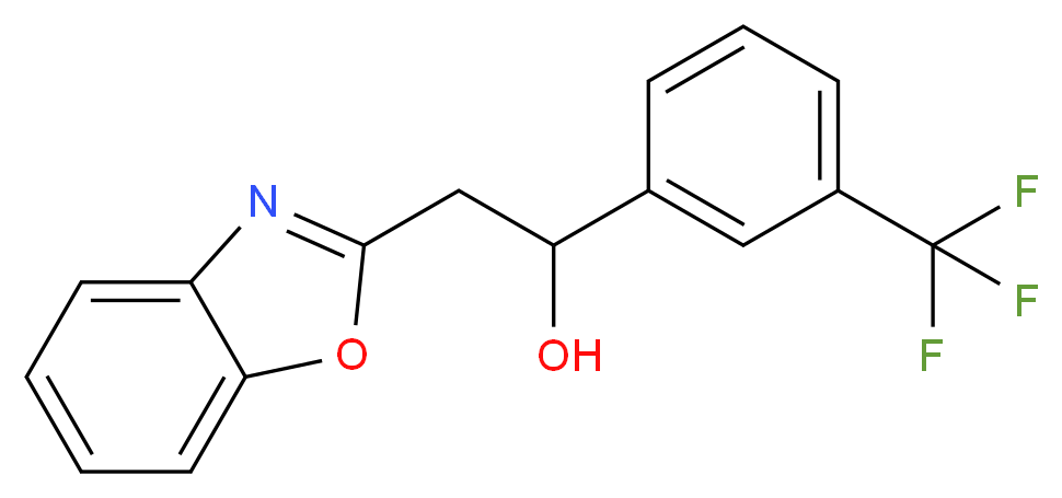2-Benzoxazol-2-yl-1-[3-(trifluoromethyl)phenyl]ethanol_分子结构_CAS_)