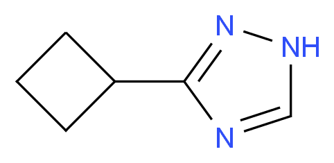 3-Cyclobutyl-1H-1,2,4-triazole_分子结构_CAS_1199215-93-4)