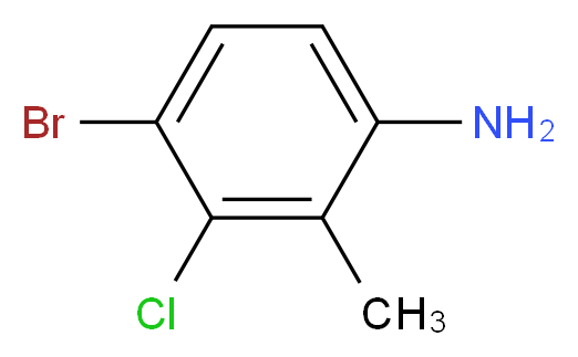 4-Bromo-3-chloro-2-methylaniline_分子结构_CAS_627531-47-9)