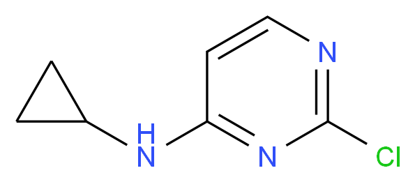 2-chloro-N-cyclopropylpyrimidin-4-amine_分子结构_CAS_945895-52-3
