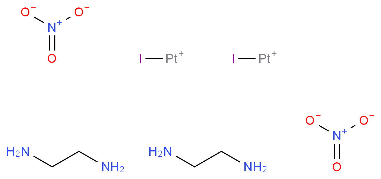 bis(ethane-1,2-diamine) bis(iodoplatinumylium) dinitrate_分子结构_CAS_109998-76-7