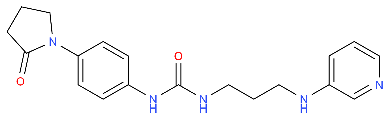 N-[4-(2-oxopyrrolidin-1-yl)phenyl]-N'-[3-(pyridin-3-ylamino)propyl]urea_分子结构_CAS_)