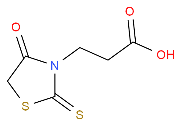 3-(4-Oxo-2-thioxo-thiazolidin-3-yl)-propionic acid_分子结构_CAS_7025-19-6)